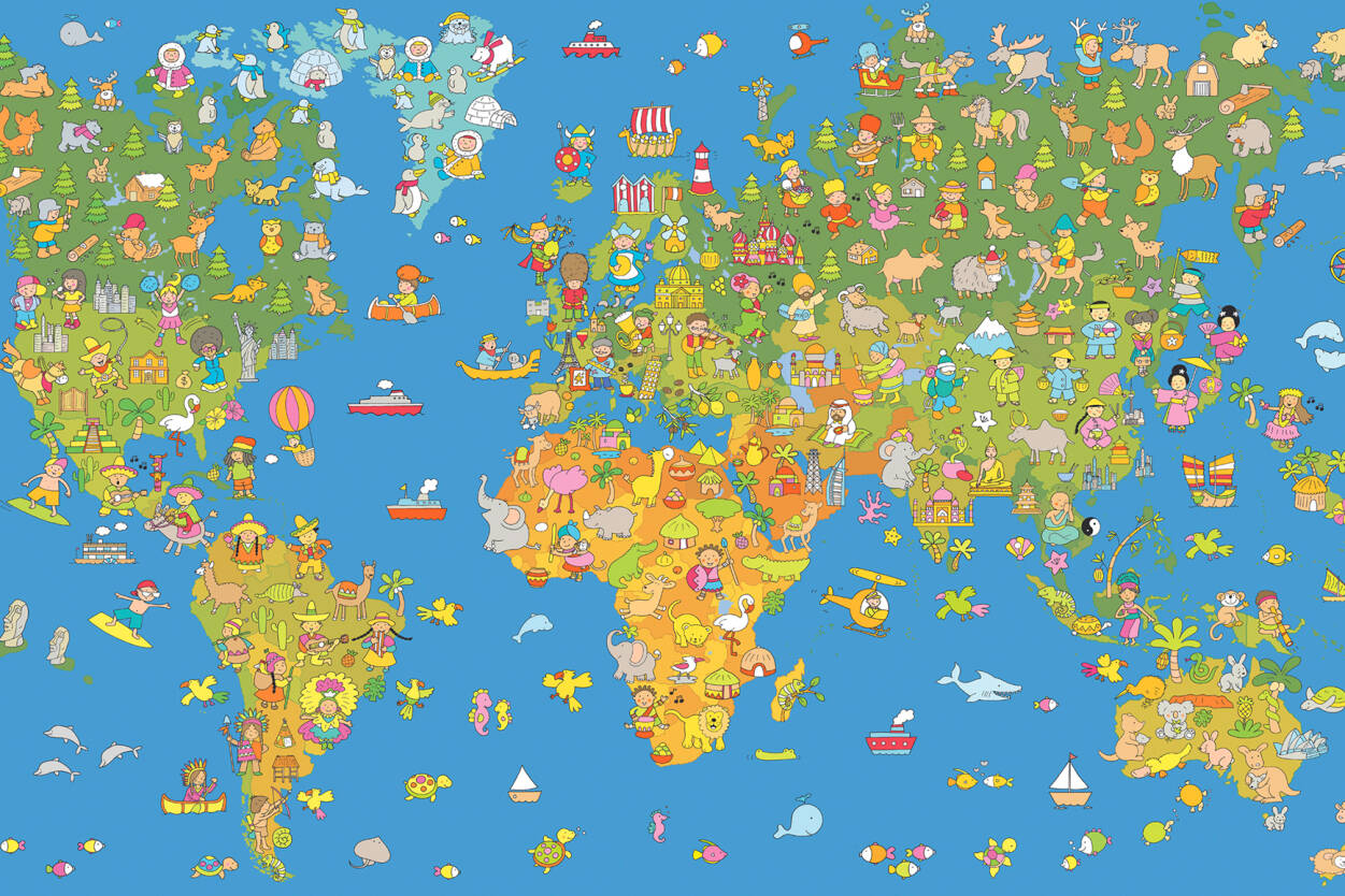 Livingwalls Photo wallpaper «World Map» 035170