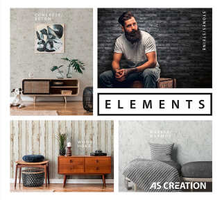 Обои «Elements» марки «A.S. Création»: обоев 143; интерьеров 143