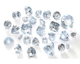 Livingwalls Fototapete «Diamonds on White» 036130
