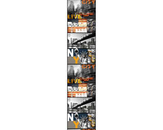 Livingwalls Design panel «Colourful, Grey, Orange» 300751