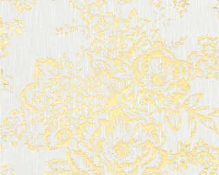 Architects Paper non-woven wallpaper «Uni, Gold, Metallic, White» 306571