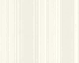 A.S. Création papier peint intissé «Rayures, blanc, gris, métallique» 330853
