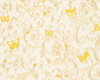 Versace Home non-woven wallpaper «Cream, Gold, Metallic, Yellow» 343251