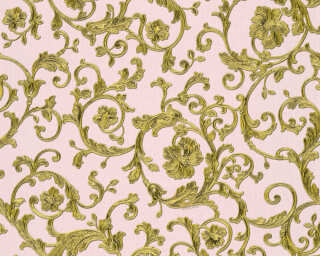 Versace Home papier peint intissé «doré, métallique, rose, vert» 343264