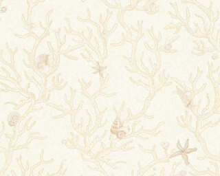 Versace Home non-woven wallpaper «Beige, Cream, Metallic» 344961