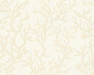 Versace Home non-woven wallpaper «Beige, Cream, Metallic» 344971