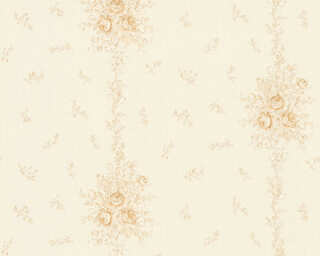 A.S. Création non-woven wallpaper «Cottage, Flowers, Beige, Metallic» 345004