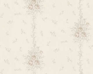 A.S. Création non-woven wallpaper «Cottage, Flowers, Grey, Metallic, Silver» 345005