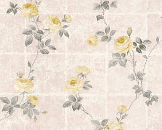 A.S. Création non-woven wallpaper «Tile, Gold, Grey, Metallic, Silver» 345013