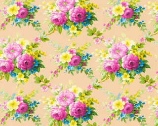 A.S. Création non-woven wallpaper «Flowers, Colourful, Metallic» 345081