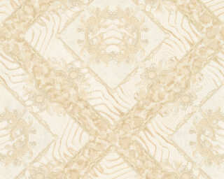 Versace Home non-woven wallpaper «Beige, Cream, Metallic» 349044