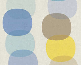 A.S. Création non-woven wallpaper «Blue, Brown, Yellow» 355901