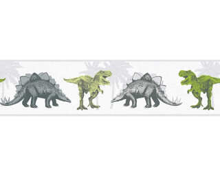 A.S. Création Border «Child motif, Green, Grey, White» 358361
