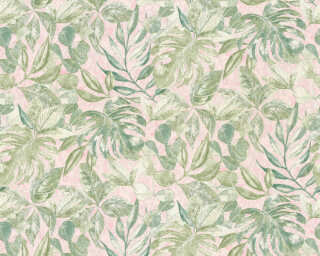 A.S. Création non-woven wallpaper «Jungle, Green, Metallic, Pink» 363241