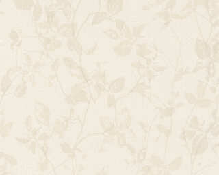 A.S. Création papier peint intissé «Maison, Floral, beige, crème, gris, taupe» 363974