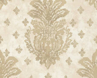 Livingwalls non-woven wallpaper «Baroque, Beige, Cream, Gold, Metallic» 364562