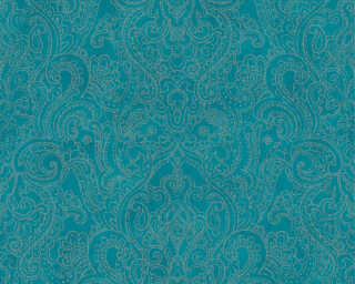 Livingwalls non-woven wallpaper «Baroque, Blue, Gold, Green, Metallic» 364583