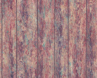 Livingwalls non-woven wallpaper «Wood, Cottage, Beige, Green, Purple, Red» 364601