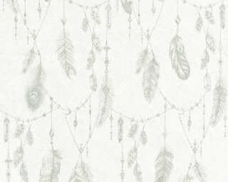 Livingwalls non-woven wallpaper «Ethno, Cream, Grey, White» 364651