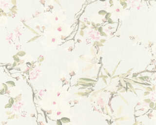 MICHALSKY LIVING papier peint intissé «Maison, Fleurs, beige, crème, gris, rose» 364981