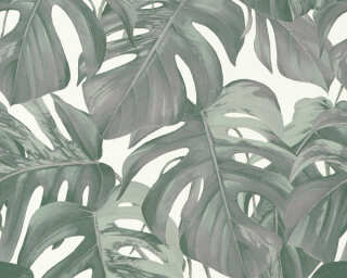 MICHALSKY LIVING non-woven wallpaper «Jungle, Green, Grey, Pink, White» 365191