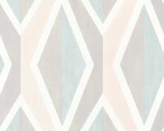 A.S. Création non-woven wallpaper «Graphics, 3D, Blue, Grey, Pink, Taupe» 366823