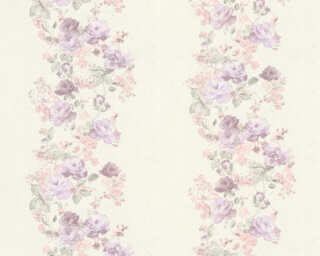 A.S. Création non-woven wallpaper «Graphics, Floral, Cream, Green, Metallic, Pink» 366904