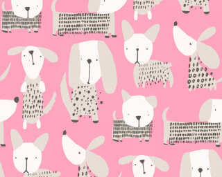 A.S. Création wallpaper «Child motif, Pink, White» 367552