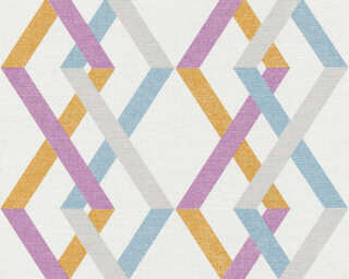 A.S. Création non-woven wallpaper «Graphics, Brown, Grey, Orange, Purple» 367591
