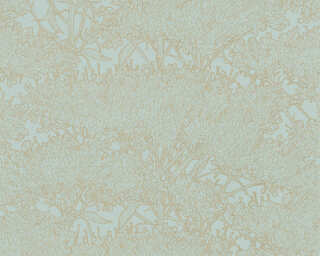 Architects Paper non-woven wallpaper «Floral, Blue, Gold, Green, Metallic» 369722