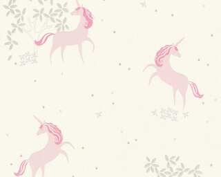 A.S. Création non-woven wallpaper «Child motif, Grey, Pink, Silver, White» 369891