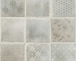 A.S. Création non-woven wallpaper «Tile, Beige, Blue, Cream, Grey» 373883