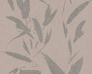A.S. Création papier peint intissé «Floral, beige, gris, marron, taupe» 375493