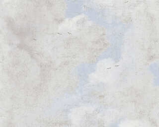 A.S. Création papier peint intissé «Maison, blanc, bleu, noir» 376493