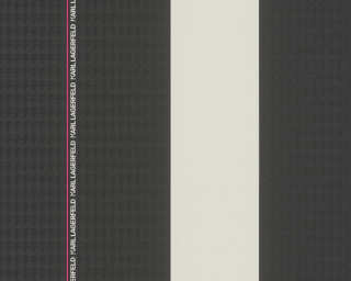 Karl Lagerfeld Vliestapete «Streifen, Schwarz, Violett, Weiß» 378482