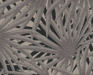 Livingwalls papier peint intissé «Floral, gris, métallique, noir» 378612