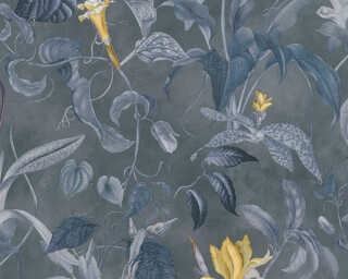 MICHALSKY LIVING non-woven wallpaper «Floral, Blue, Grey, Yellow» 379883
