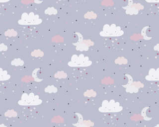 A.S. Création non-woven wallpaper «Child motif, Colorful, Grey, Pink» 381251