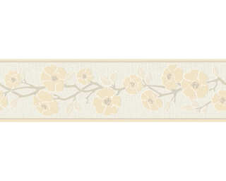 A.S. Création frise «Floral, beige, crème, gris» 384317