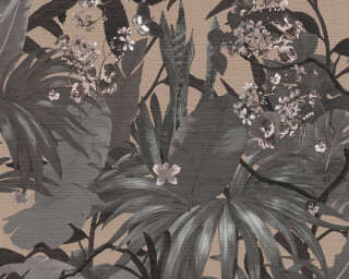 Livingwalls papier peint intissé «Floral, beige, gris, marron, taupe» 385225