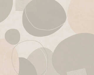 A.S. Création non-woven wallpaper «Graphics, Beige, Cream, Grey, Taupe» 385954