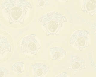 Versace Home non-woven wallpaper «Graphics, White» 386116