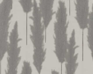 Livingwalls papier peint intissé «Floral, blanc, gris» 386314