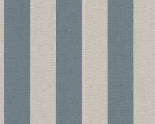 A.S. Création non-woven wallpaper «Stripes, Beige, Blue, Brown» 386651