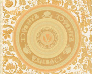 Versace Home satin wallpaper «Baroque, Cream, Gold, Metallic» 387054