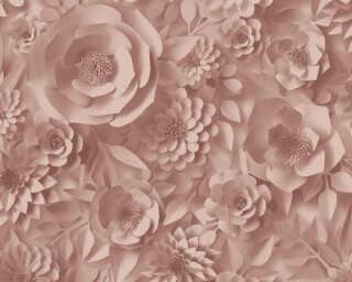 A.S. Création non-woven wallpaper «Floral, 3D, Cream, Red» 387182