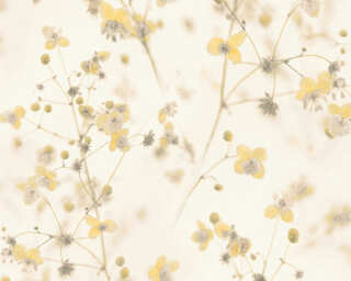 A.S. Création non-woven wallpaper «Floral, Cream, Grey, Yellow» 387261