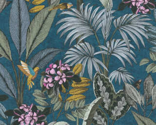 A.S. Création non-woven wallpaper «Floral, Blue, Colorful» 387383