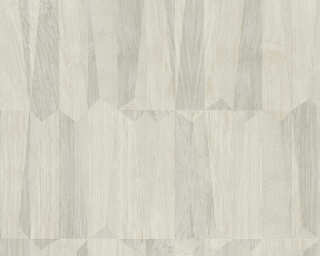 Private Walls non-woven wallpaper «Wood, Cream, Grey, White» 387431