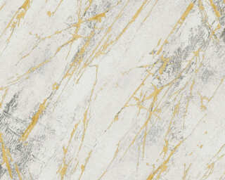 A.S. Création non-woven wallpaper «Stone, Gold, Grey, Metallic, White» 388173